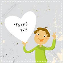 Teens thank you for help, love card