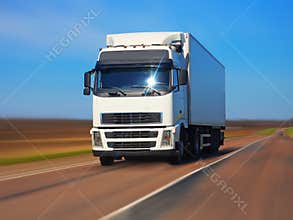 Freight truck on the road