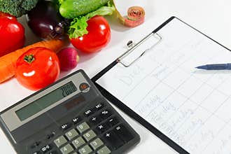 Weight loss concept, healthy organic food