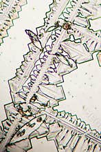 Abstraction of potassium aluminum crystals