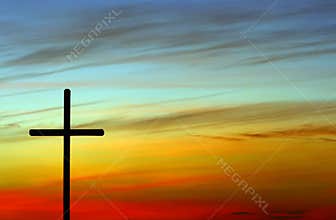 Cross with Sunset