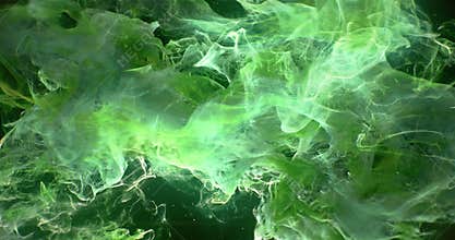 Motion Background VJ Loop - Green Acid Poison Particles 4k