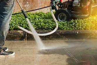 High pressure deep cleaning.