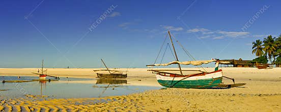 Nosy Iranja a tropical beach in Madagascar - panoramic view