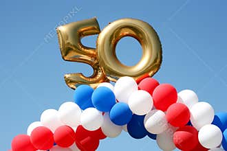 50 year celebration balloons