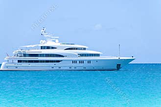White Yacht on the Ocean