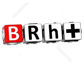 3D Blood Group Button Click Here Block Text