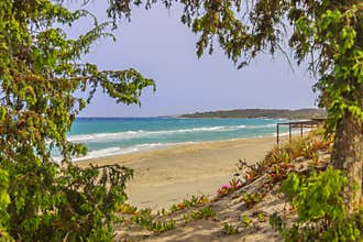 The most beautiful sandy beaches of Apulia.Salento coast: Alimini beach,ITALY Lecce .