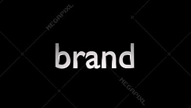 Brand Marketing animation with streaking text in grey and blur motion