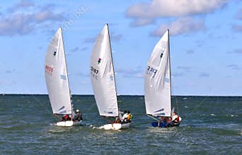 Sailing regatta race action