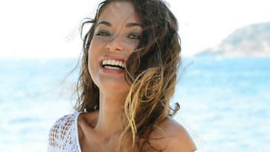 Beautiful Woman At Beach