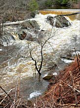 Over flowing Saco River creates Flash Flooding