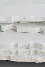 Sawn marble blocks