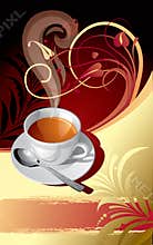 Classic background with a cup
