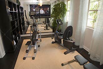 Luxury home gym.
