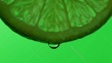 Lime juice droplet