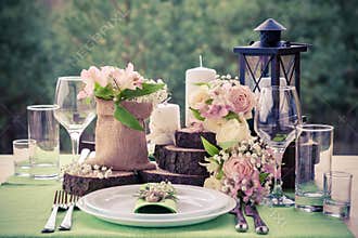 Wedding table setting