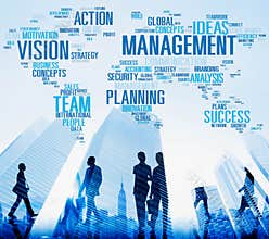 Management Vision Action Planning Success Team Business Concept