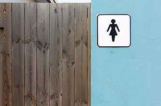 Ladies Toilet Sign on an Exterior Wall