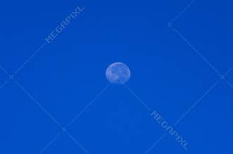 Full moon during the daytime