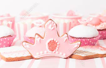 Dessert table at girls party