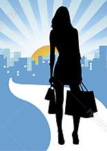 Shopping in the city