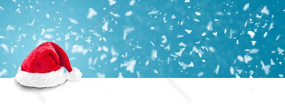 Blue christmas banner