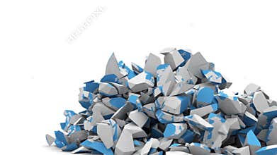 Abstract Earth globe collapses under its own weight HD video 1080 (slow motion)