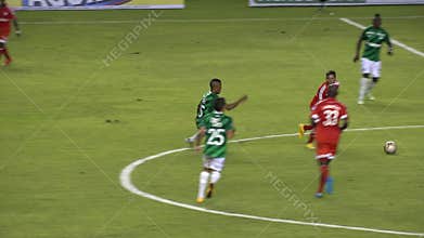 Soccer Defender Blocks Pass