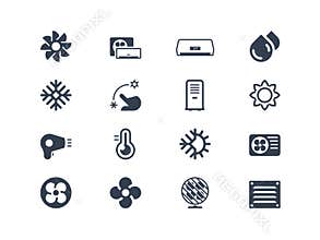 Air conditioning icons