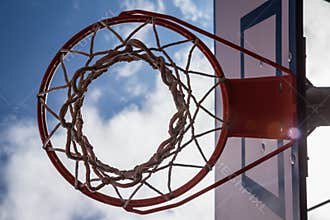 Basketball Hoop from Underneath