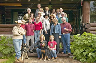 Family and friends of John Taft in Centennial Valley at Taft Ranch, Centennial Valley, near Lakeview MT