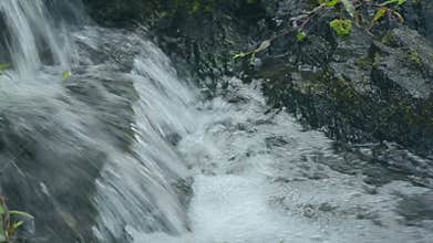 Clear potable running water stream