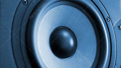 Moving professional music studio monitor.