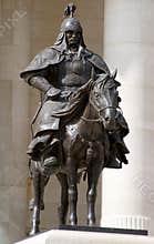 Bronze statue of Genghis Khan's warriors