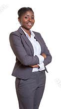 Attractive business woman from Africa with crossed arms