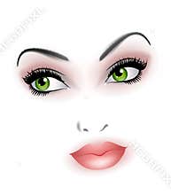 Beautiful Face of Woman Facial Pinks