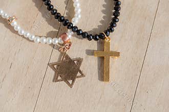 Cross and Davidstern necklaces