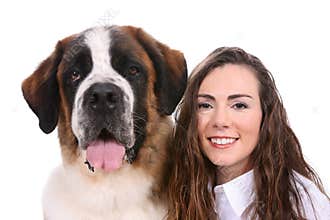Woman's Best Friend Saint Bernard