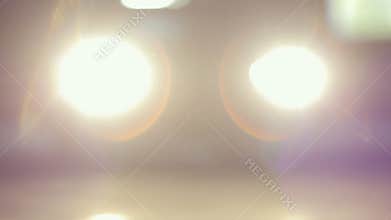 The car moves at the parking . backlight