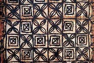 Pacific Islands: tapa cloth squares design