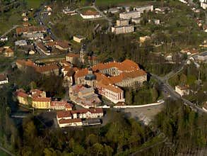 Cloister Plasy - air photo