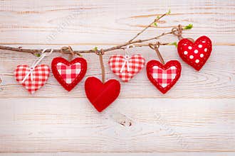 Valentine day love beautiful. Heart hanging on