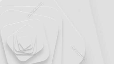 Futuristic flower, close-up of spinning white squares, loop