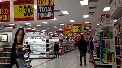 People shopping inside Target store