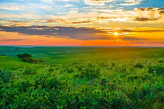 Kansas Sunset in the Flint Hills