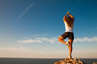 Healthy woman practice yoga