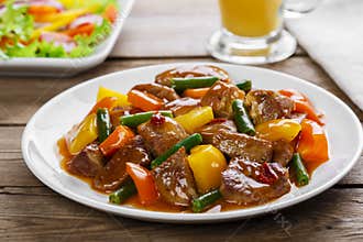 Beef stew with peppers
