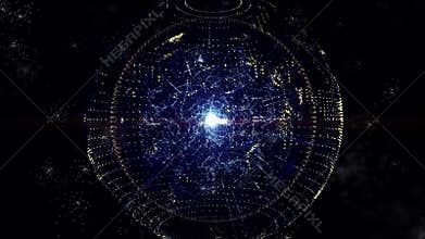 Futuristic HUD backdrop loop