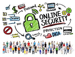 Online Security Protection Internet Safety People Diversity
